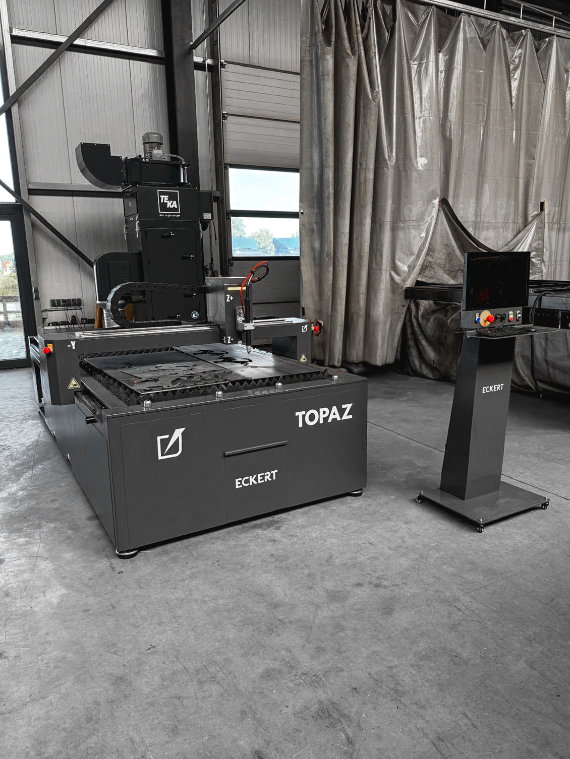 Eckerts Topaz CNC-plasmask&auml;rmaskin - kompakt design
